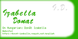 izabella donat business card